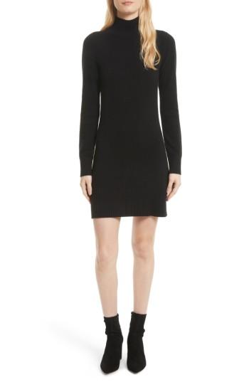 Women's Frame Turtleneck Cashmere Sweater Dress - Black