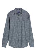 Men's Gant Regular Fit Tweed Print Sport Shirt - Blue