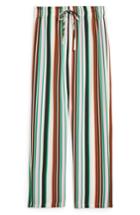 Women's Topshop Stripe Slouch Pants Us (fits Like 10-12) - White