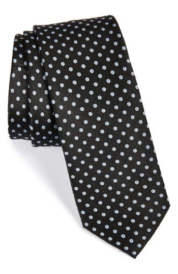 Men's 1901 'grand Dot' Woven Silk Tie, Size - Black