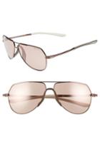 Men's Nike Outrider E 62mm Oversize Aviator Sunglasses - Walnut/ Golf Flash Electric