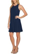 Women's Cece Twist Back Clip Dot Sleeveless Dress - Blue