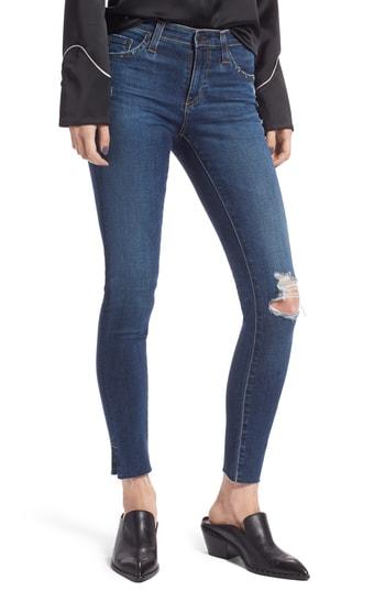Women's Ag The Legging Ripped Ankle Skinny Jeans