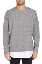 Men's Twenty Double Layer Crewneck Sweater - Grey