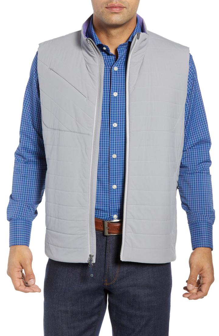 Men's Peter Millar Vulcan Light Stretch Puffer Vest - Grey