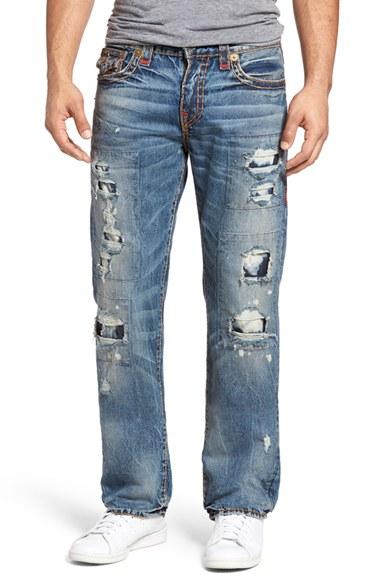Men's True Religion Brand Jeans Ricky Relaxed Fit Jeans - Blue