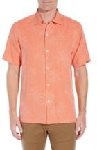 Men's Tommy Bahama Digital Palms Silk Sport Shirt - Orange