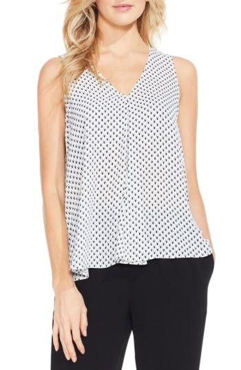 Women's Vince Camuto Pleat Front Geo Print Blouse