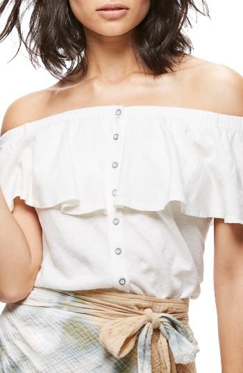 Women's Free People Love Letter Off The Shoulder Top - Ivory