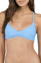 Women's Volcom Simply Solid V-neck Bikini Top - Blue