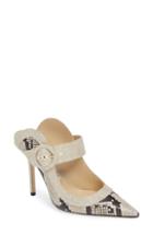 Women's Jimmy Choo Hendrix Snakeskin Mule Us / 41eu - Grey