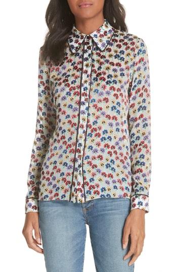 Women's Alice + Olivia Alfie Flower Blouse - Ivory