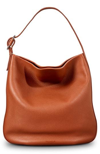 Shinola Birdy Grained Leather Hobo Bag - Brown