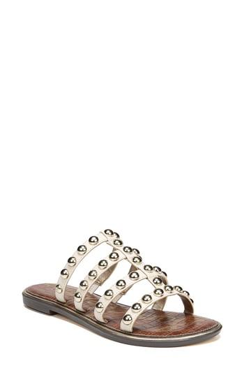 Women's Sam Edelman Glenn Studded Slide Sandal M - Ivory