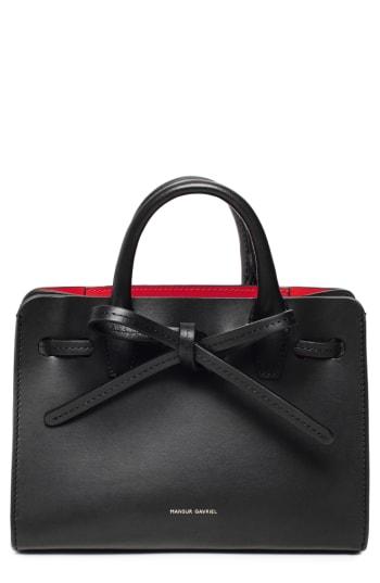 Mansur Gavriel Mini Mini Sun Leather Bag - Black