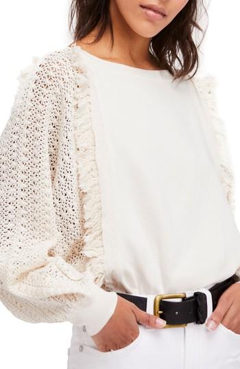 Women's Free People Faff Fringe Sweater - Ivory
