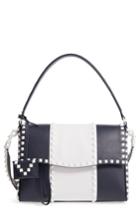 Valentino Garavani Rockstud Calfskin Top Handle Bag - Blue