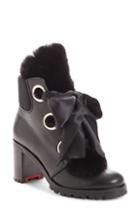 Women's Christian Louboutin Jenny From The Alps Bootie With Genuine Mink Fur Trim