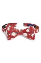 Men's The Tie Bar Hodgkiss Flowers Linen Bow Tie, Size - Red