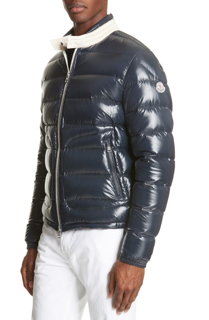 Men's Moncler Aubert Giubbotto Two-tone Down Jacket