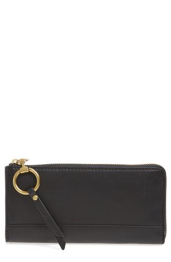 Women's Frye Large Ilana Harness Leather Zip Wallet -