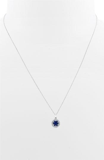 Women's Bony Levy Flower Button Diamond & Gemstone Pendant Necklace (nordstrom Exclusive)