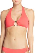 Women's Milly Santorini Bikini Top, Size - Coral