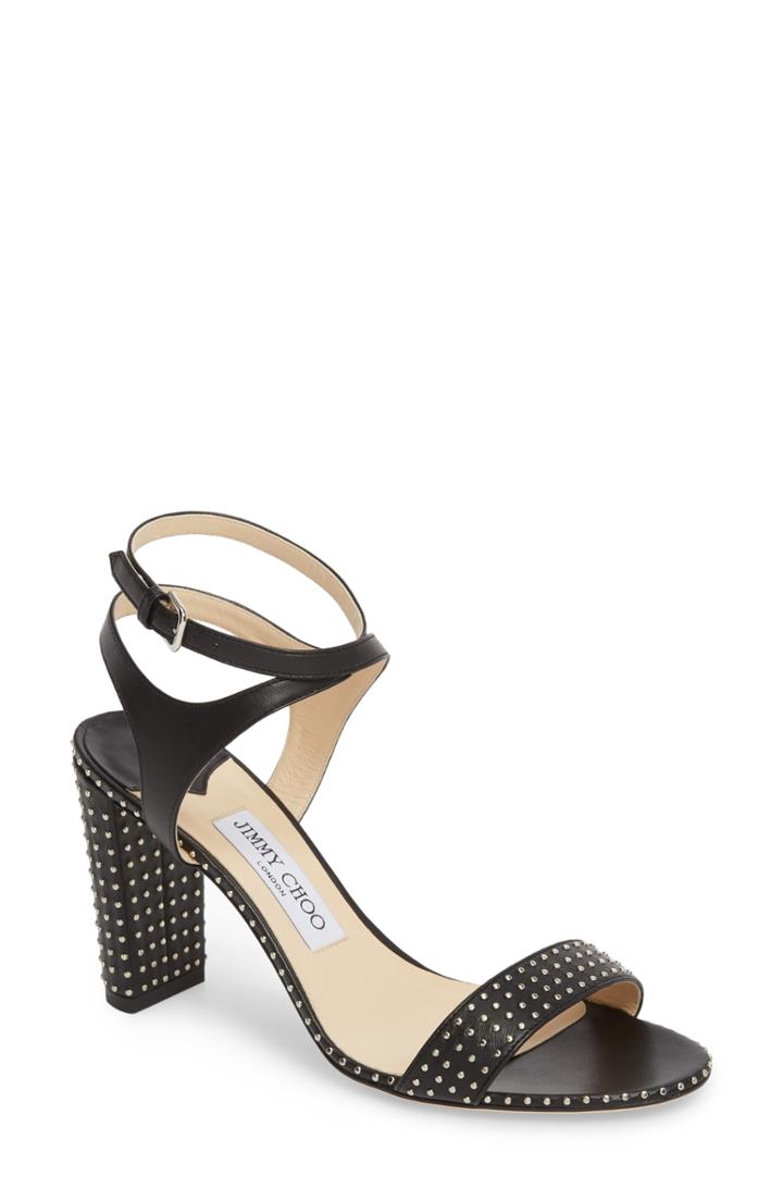 Women's Jimmy Choo Marine Studded Sandal .5us / 35.5eu - Black