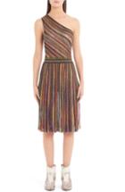 Women's Missoni Metallic Stripe One-shoulder Dress Us / 40 It - Black