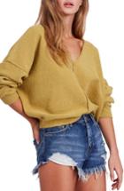 Women's Free People Take Me Places Pullover - Yellow