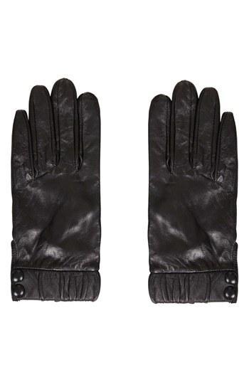 Topshop Leather Gloves Black