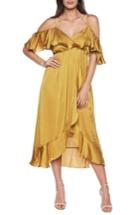 Women's Bardot Bea Cold Shoulder Ruffle Dress - Metallic