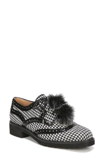 Women's Sam Edelman Dahl Oxford With Faux Fur Pompom M - Black