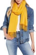 Women's Nordstrom Tissue Weight Wool & Cashmere Scarf, Size - Yellow