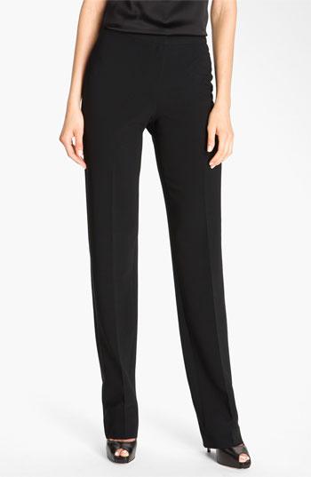 Women's St. John Collection 'diana' Straight Leg Crepe Marocain Pants