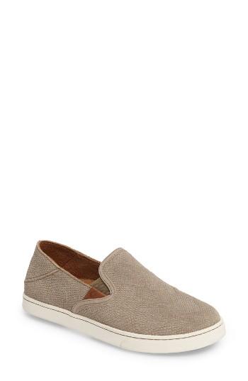 Women's Olukai Pehuea Slip-on Sneaker .5 M - Beige