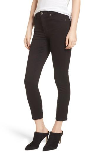 Women's Agolde Sophie High Waist Crop Skinny Jeans - Black