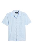 Men's French Connection Slim Fit Solid Sport Shirt, Size - Blue