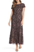 Women's Pisarro Nights Embellished Lace Gown - Purple