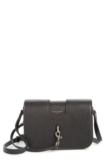 Saint Laurent Calfskin Leather Crossbody Bag - Black