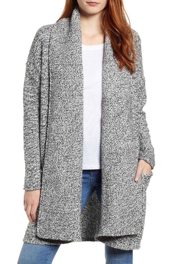 Women's Caslon Shawl Collar Cardigan, Size - Ivory