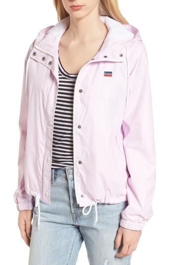 Women's Levi's Retro Hooded Coach's Jacket - Pink