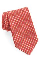 Men's Salvatore Ferragamo Bunny Print Silk Tie, Size - Red