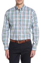 Men's Peter Millar Trail Check Sport Shirt, Size - Green