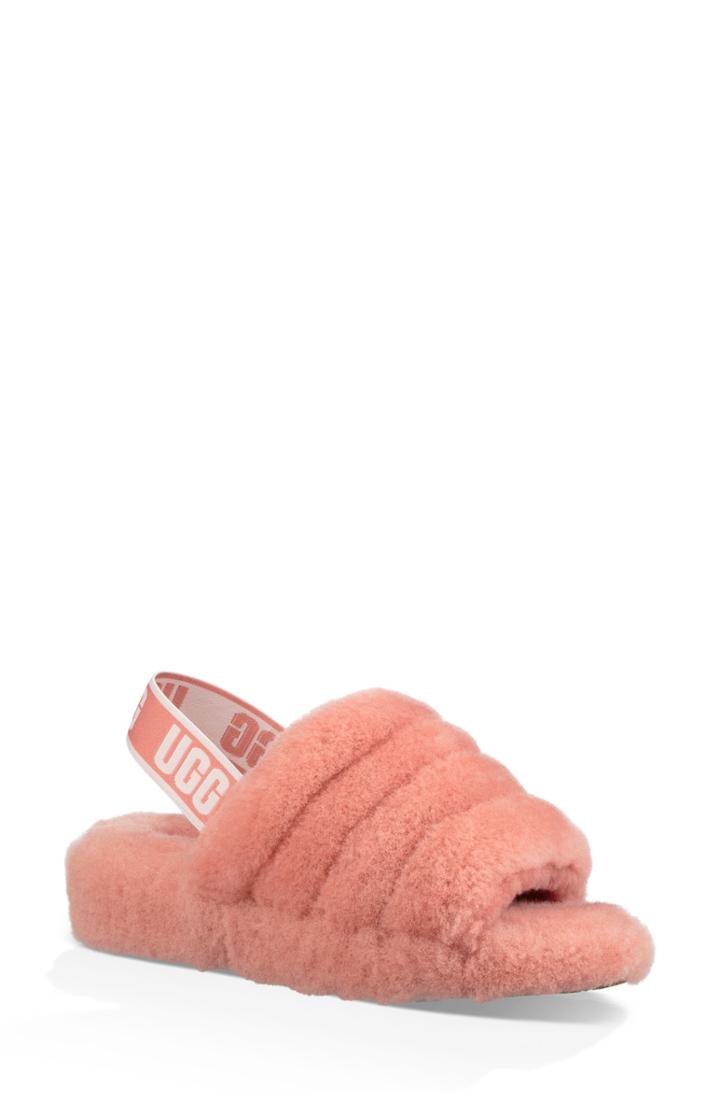 Women's Ugg Fluff Yeah Genuine Shearling Slipper M - Pink