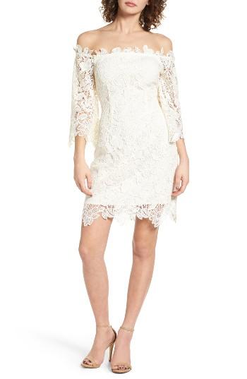 Women's Astr The Label Madeline Off The Shoulder Lace Minidress