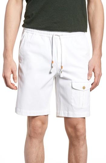 Men's Michael Bastian Garment Dyed Pocket Shorts - White