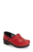 Women's Dansko 'pro' Clog .5-5us / 35eu M - Red