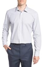 Men's Ted Baker London Rosprim Trim Fit Geometric Dress Shirt .5 - 32/33 - Grey