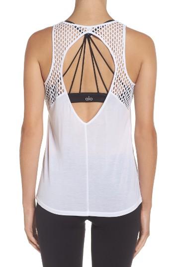 Women's Alo Cage Tank - White